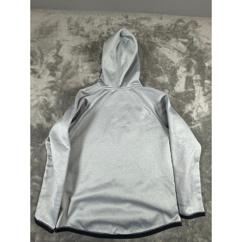 Under Armour Gray Hoodie Coldgear Loose Fit Logo Big Logo Boys Youth Medium M - Picture 6 of 10